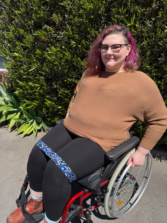 Wheelchair Leg Strap - Blue Pollock