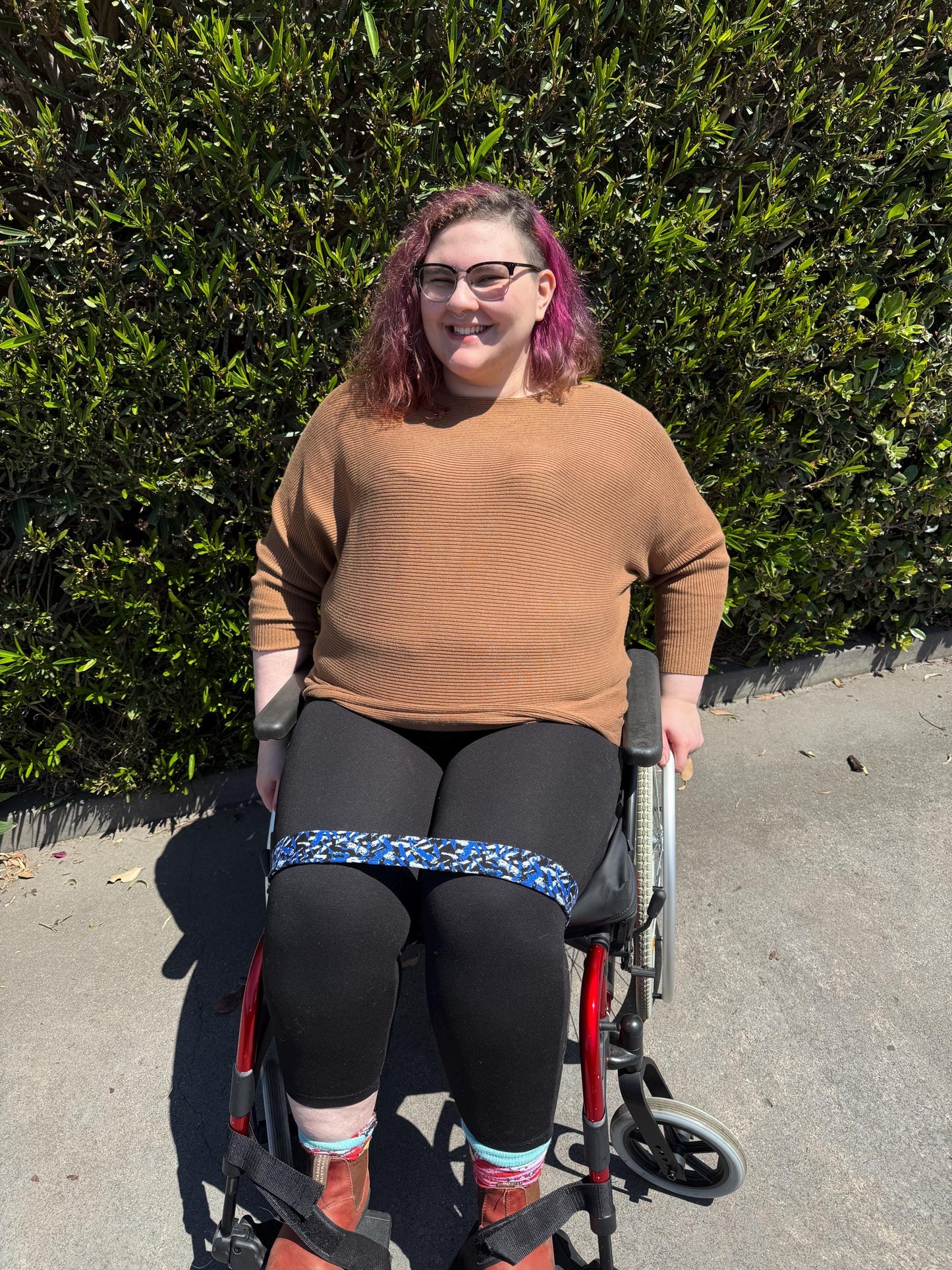 Wheelchair Leg Strap - Blue Pollock