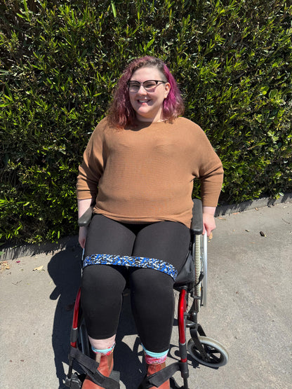 Wheelchair Leg Strap - Blue Pollock