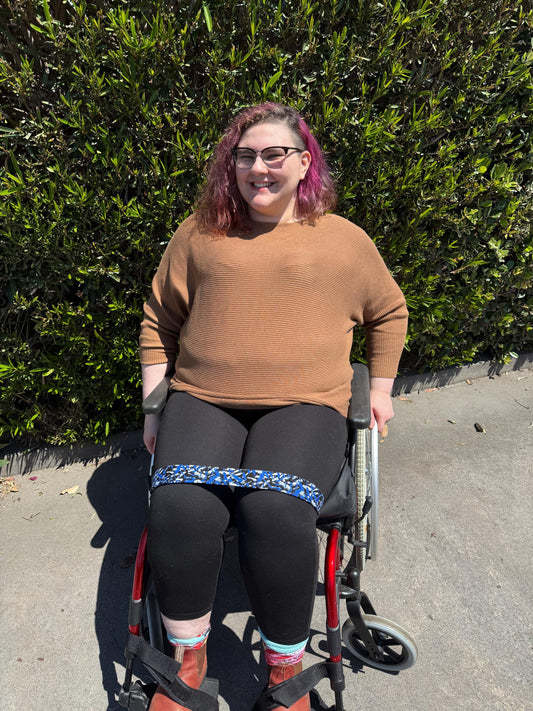 Wheelchair Leg Strap - Blue Pollock